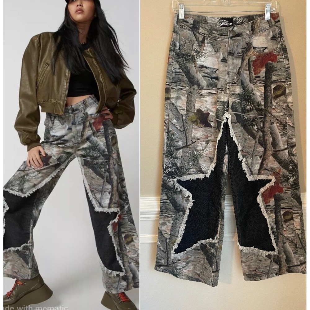 Basic Pleasure Mode x Subculture‎ Ziggy Woodland Star Jean 8 Streetwear Raver